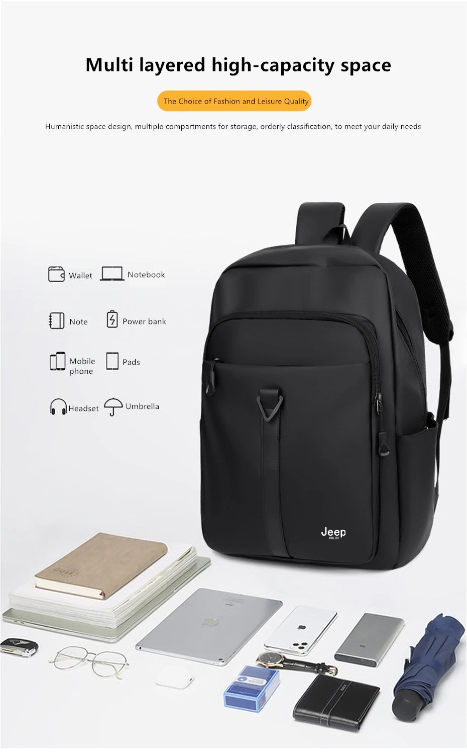 BULUO Waterproof Travel Backpack