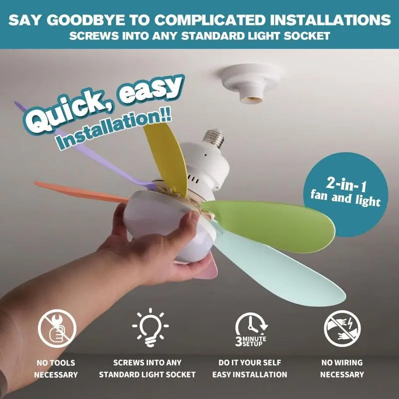 Flower Celling Fan With Light - E27