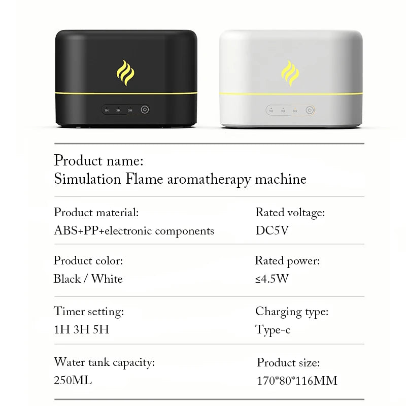 7 Color Air Humidifier Flame Lamp