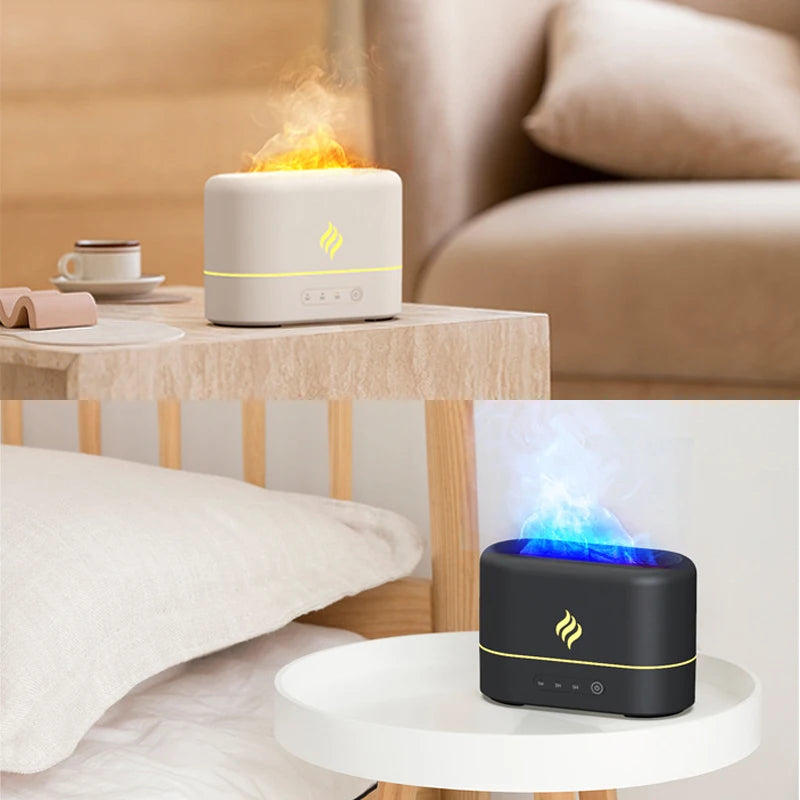 7 Color Air Humidifier Flame Lamp