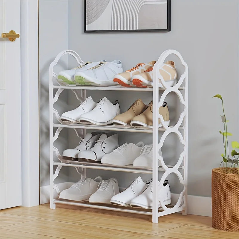 Plastic 4 Layer Simple Shoe Rack