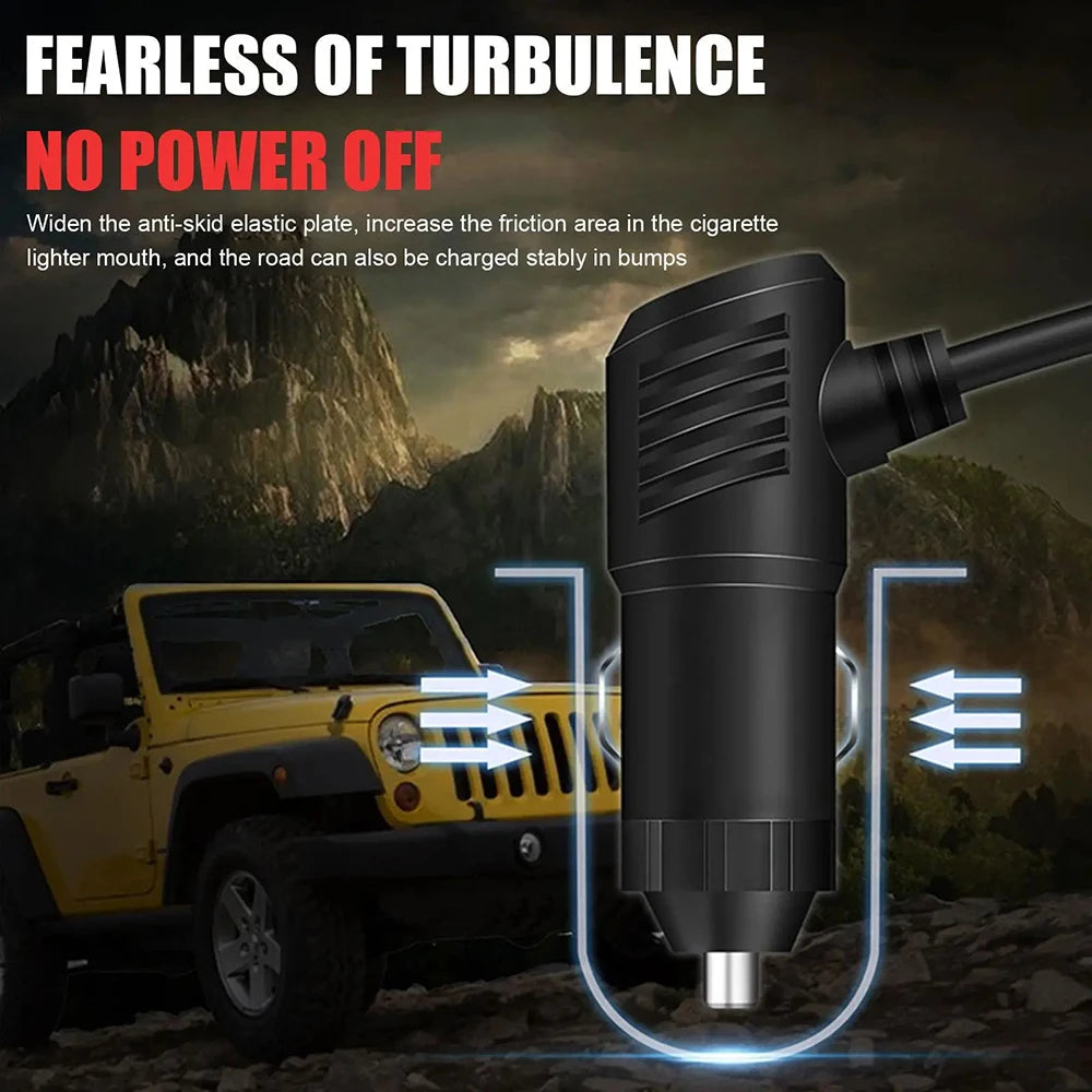 120W 3 Socket Car Charger Adapter