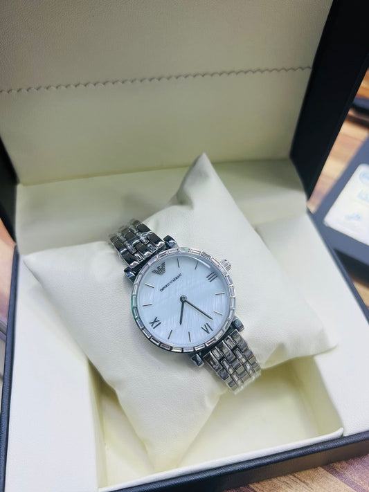 Emporio Armani Ladies Silver Watch