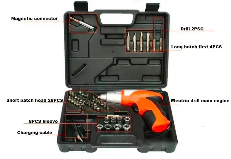 45 Pieces Cordless Screw Driver