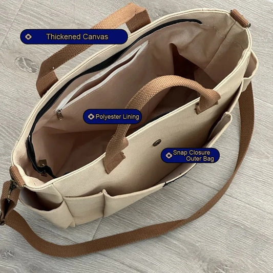 Canvas Tote Bag With Carry Strap
