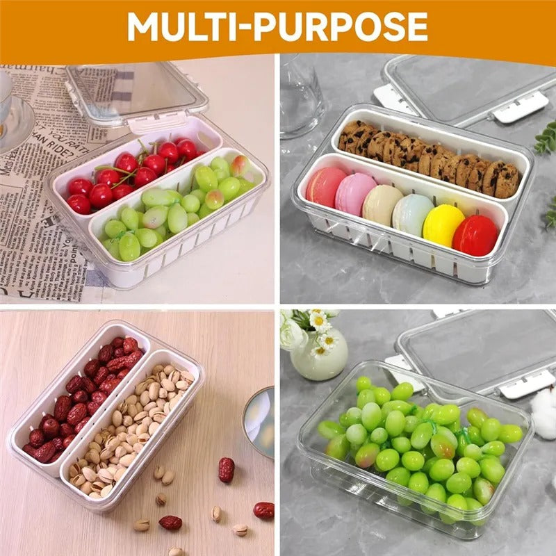 2 Divided Snack Storage Box