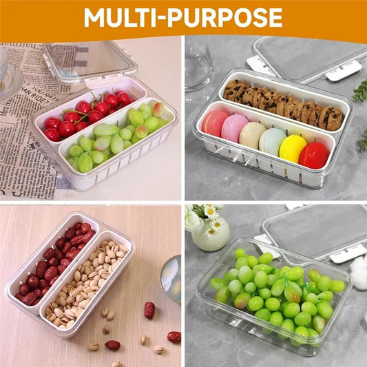 2 Divided Snack Storage Box