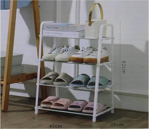 4 Layer Simple Shoe Rack - Plastic