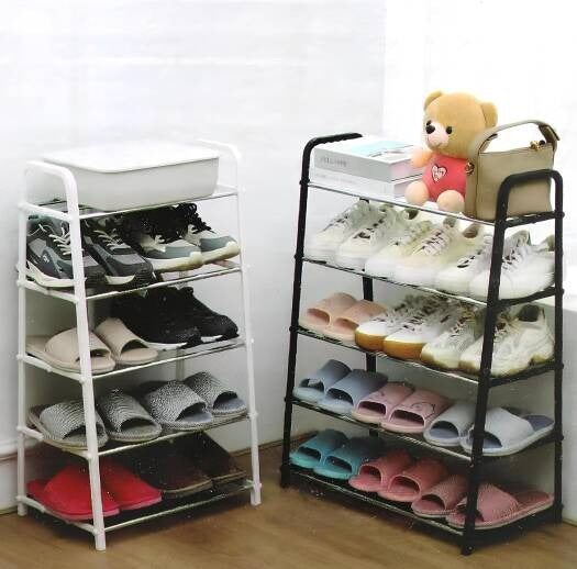 4 Layer Simple Shoe Rack - Plastic