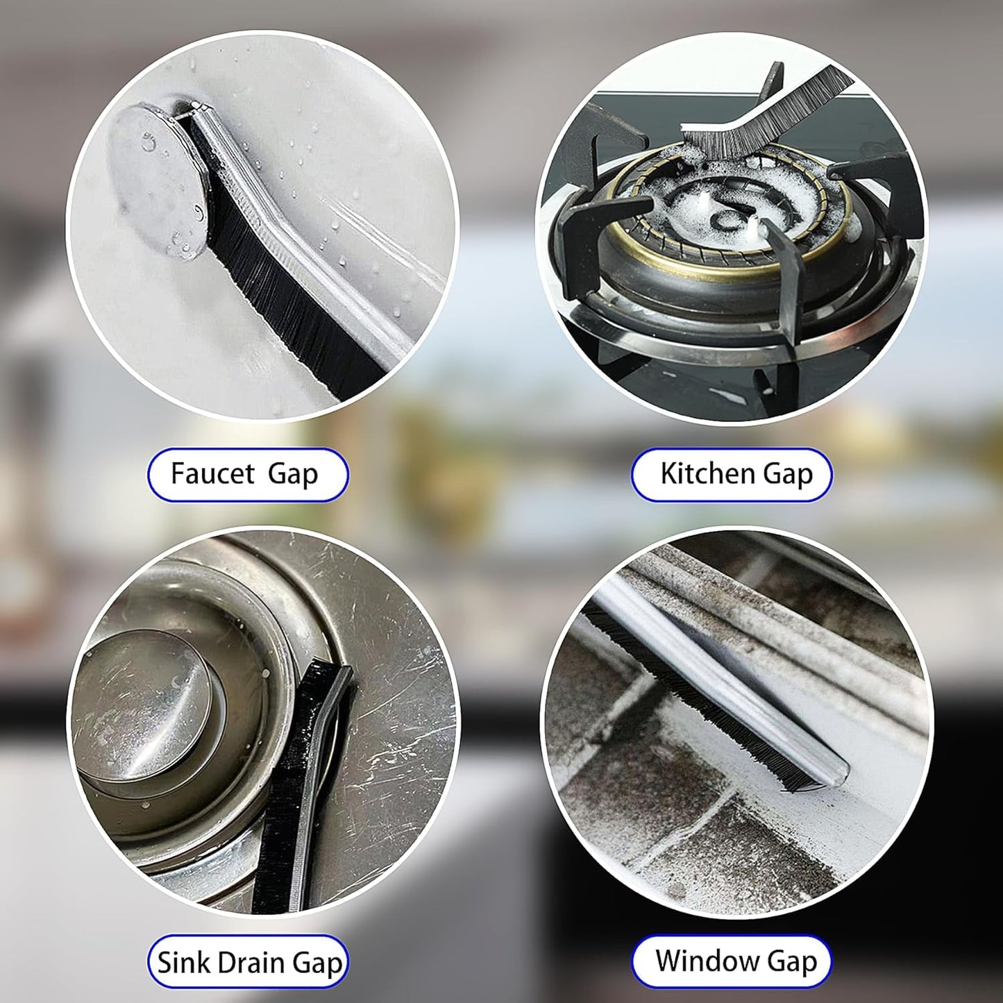 2 Pcs Multi Functional Long Gap Brush