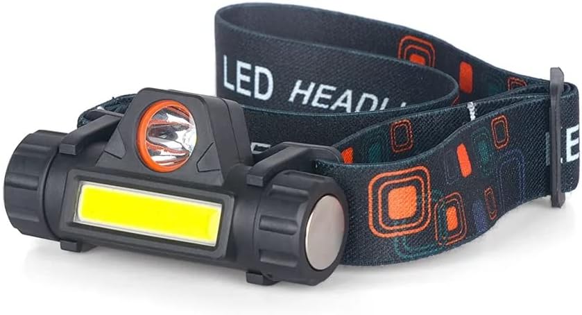 Portable Mini Flashlight Q5+COB Led Headlamp