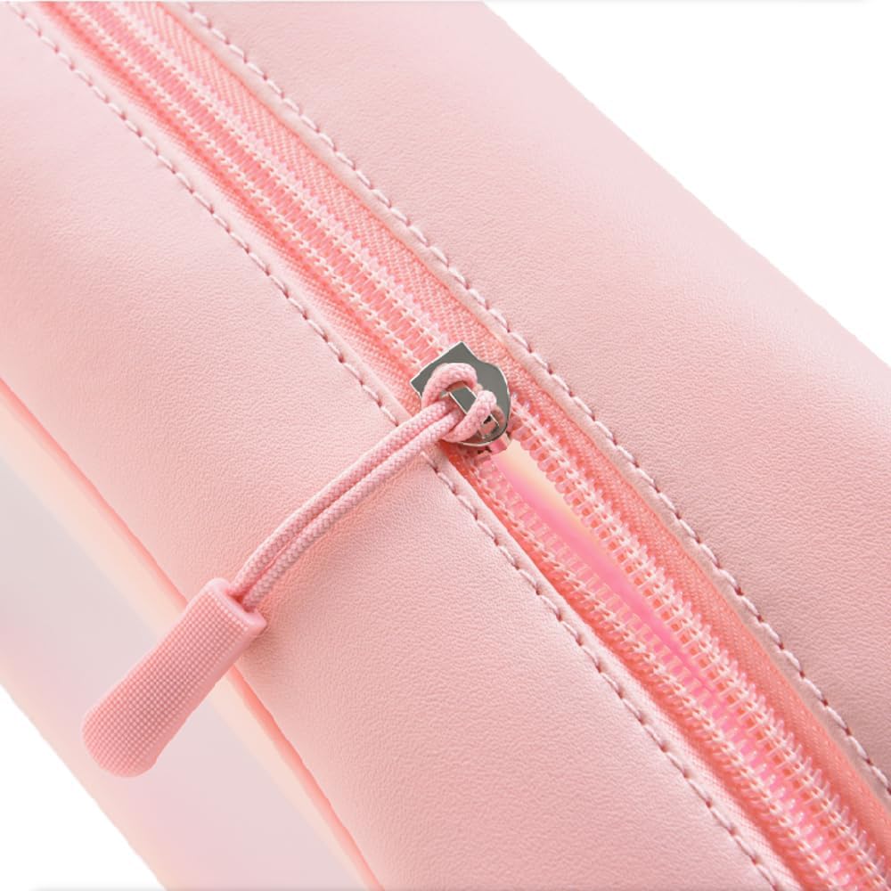 Clear Cosmetic Travel Wash Bag -Medium (Pink)