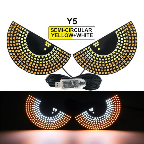 2 Pcs Car Windshield LED Demon Eye Sticker