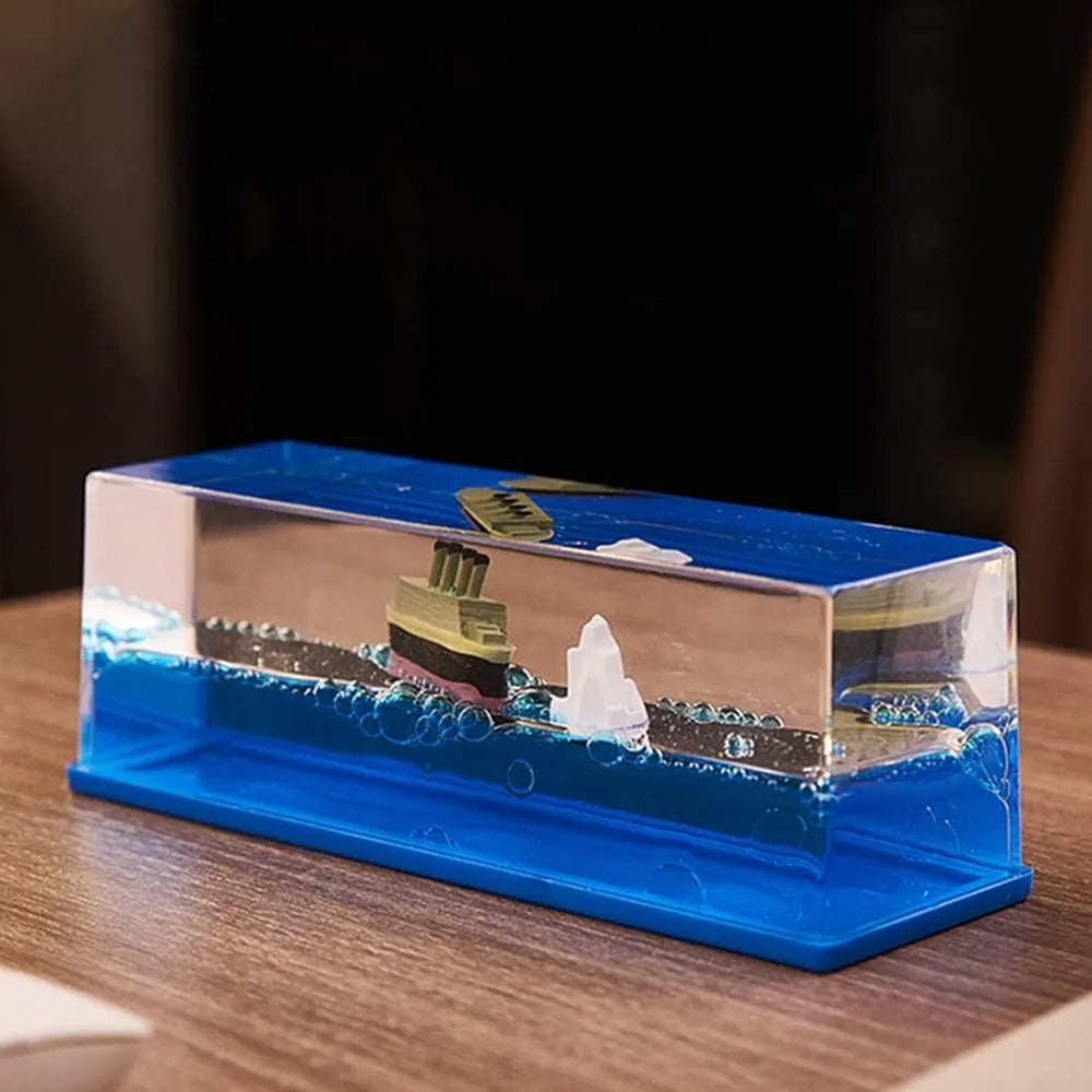 Titanic Ship Fluid Liquid Drift Bottle