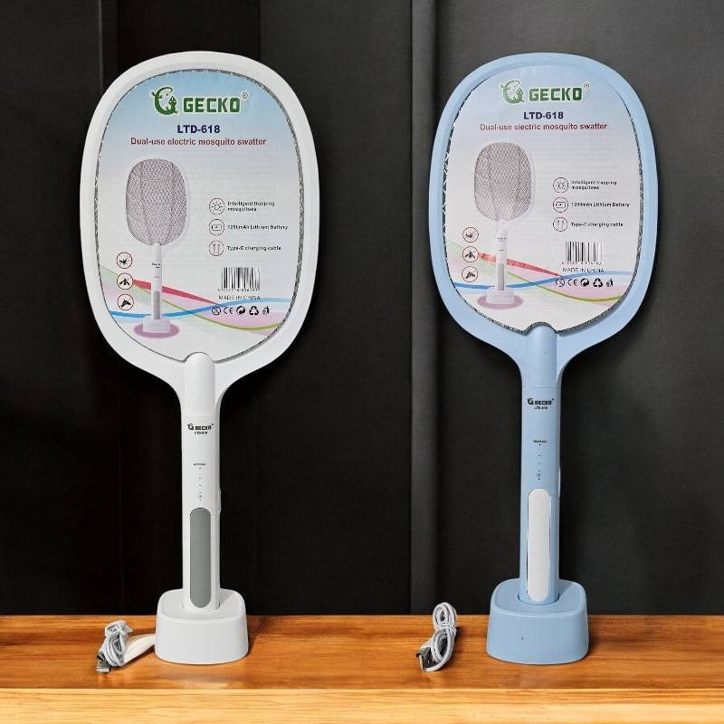 GECKO LTD-638 Rechargeable Mosquito Bat WIth Stand