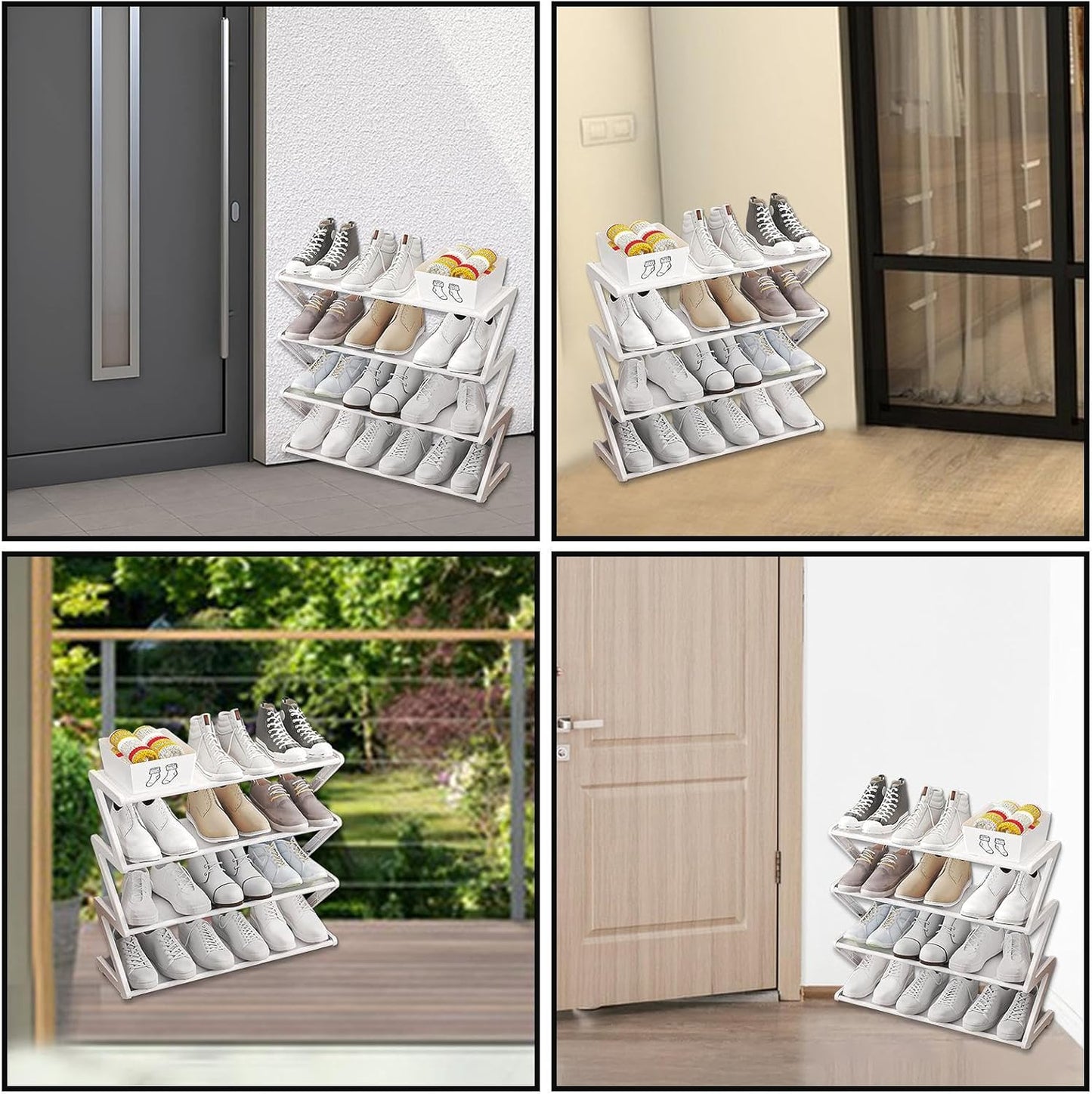 Z Type Shoe Rack - 4 Layer