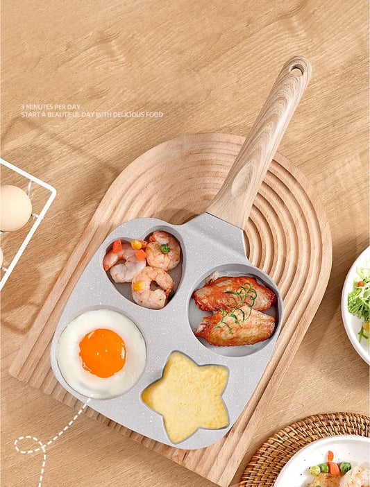 4 Hole Unique Shapes Frying Pan