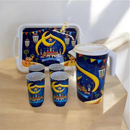 5 Pcs Ramadan Water Jug With Tray