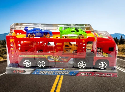 Heavy Load Truck With 4 Cars Toy