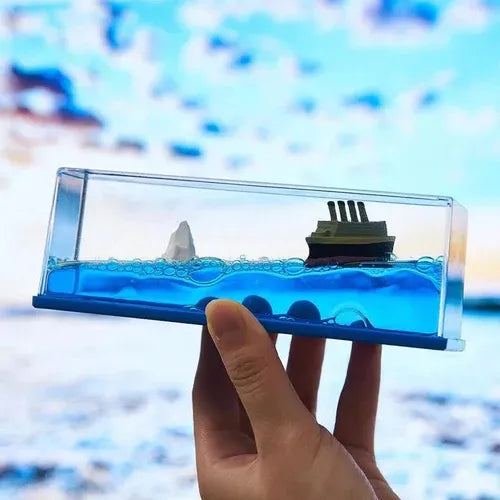 Titanic Ship Fluid Liquid Drift Bottle