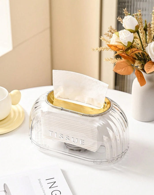 Transparent Oval Shape Tissue Box