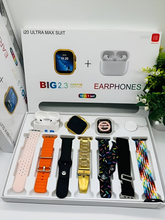 i20 Ultra Max Smart Watch - 10 In 1