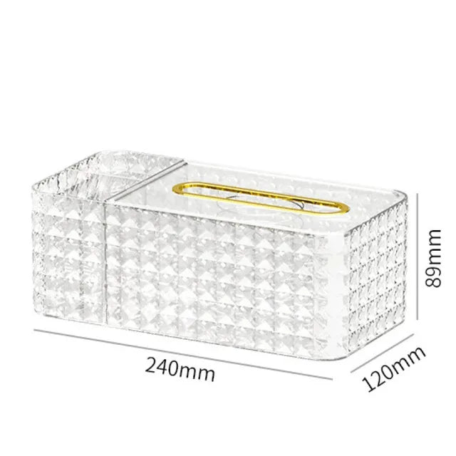 Crystal Luxury Tissue Box With Holder