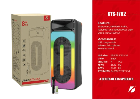 KTS-1762 8x2 Wireless Speaker