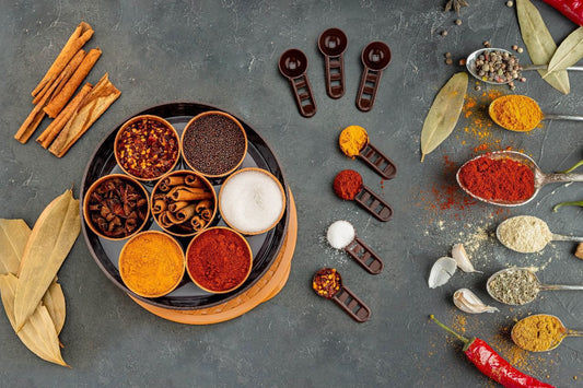 Round Plastic Masala Spice Box