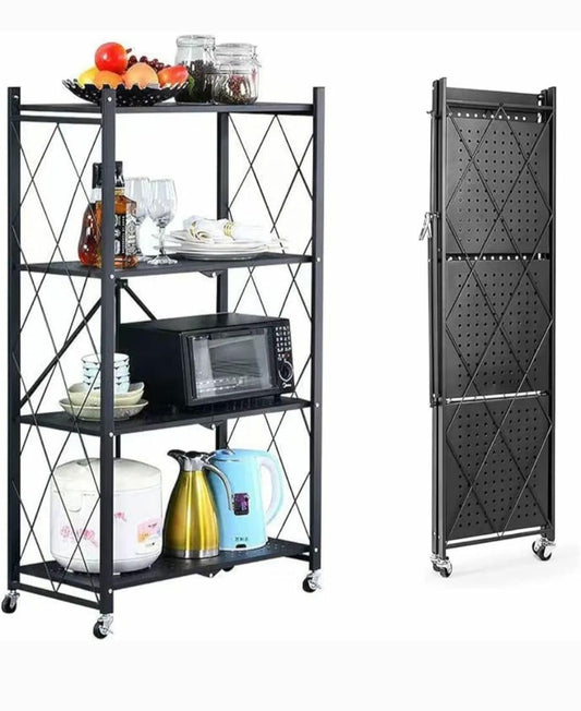 4 Layer Foldable Kitchen Storage Rack