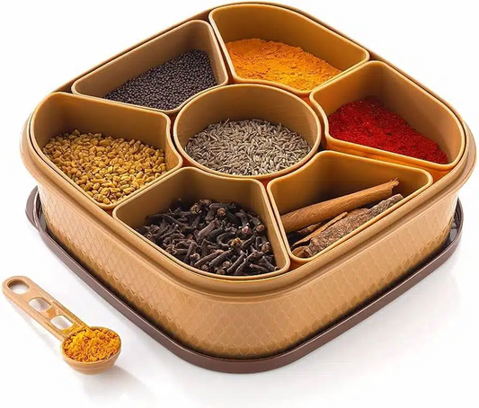 Square Plastic Masala Spice Bo