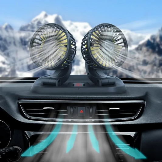 12V Adjustable Double Head Vehicle Fan