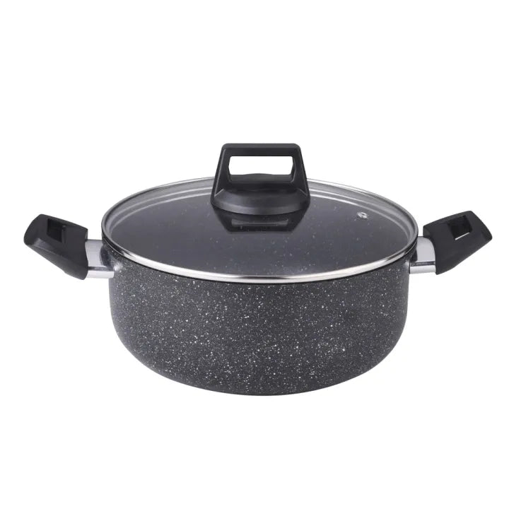 Marble Casserole Pot With Lid - 20cm