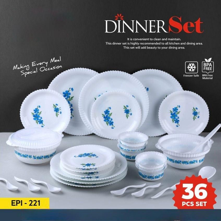 36 Pcs Plastic Dinner Set