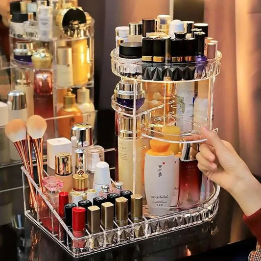 Diamond 360 Rotating Makeup Organizer & Cosmetic Holder