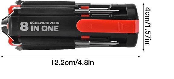 8 in 1 Screwdriver With Torch
