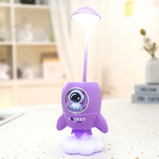 Rocket Led Table Lamp With Pencil Holder