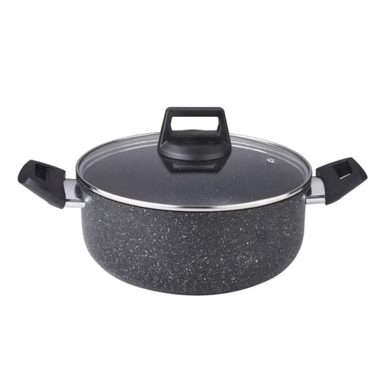 Marble Casserole Pot With Lid - 24cm
