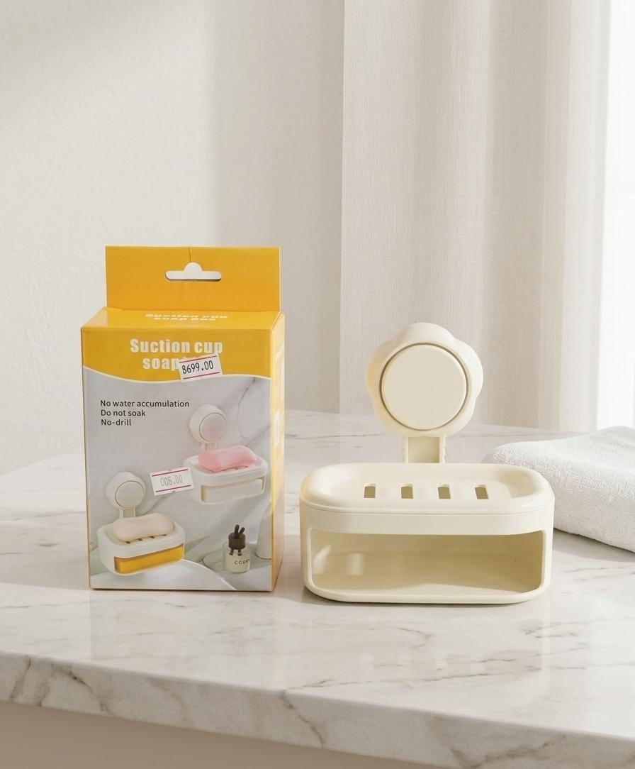 Wall Mounted Suction Cup Soap Box
