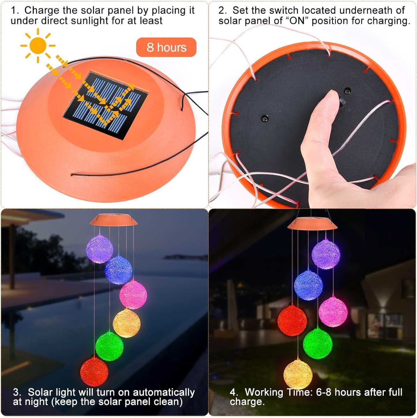 Solar Wind Colorful Chimes Light